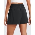 thumbnail image 2 of CRZ YOGA Relaxed Casual Shorts for Women 3" High Waisted for Lounge Athletic pants with Pockets, 2 of 5