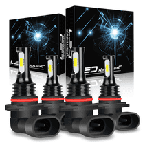 9005 9006 LED Headlights Combo for Toyota RAV4 2006-2012 High Low Beam Bulbs Set 4Pcs 6000K White