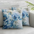 thumbnail image 3 of Shiartex Blue Floral Throw Pillow Covers Farmhouse Vintage Flower Bird Pillow Covers Decorative Outdoor Patio Pillow Cases Cushions Cover for Living Room Couch Sofa Bed Home Decor 24x24in, 3 of 5
