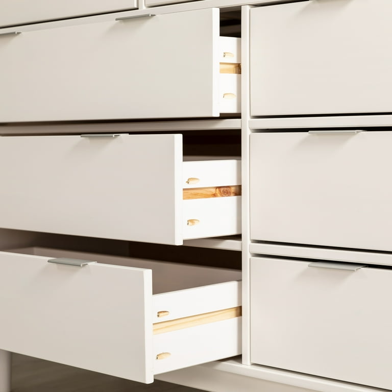 lee mid-century modern 9-drawer dresser reviews Lee Mid-Century Modern Wood Dresser 6-Drawer Wide Dresser / Caramel