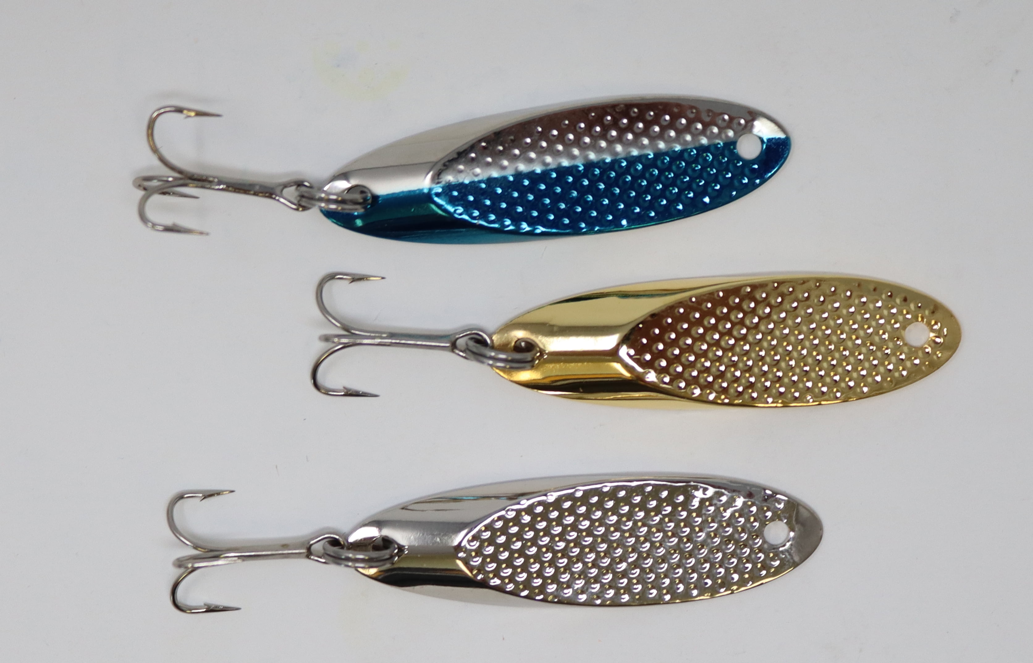 Acme Tackle Freshwater Kastmaster Hammered Spoon Assortment, 3pk, Lake