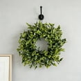 thumbnail image 6 of 12 Inch Large Greenery Wreath for Front Door, Artificial Green Leaves Spring Summer Door Wreaths, Boxwood Wreath Hanging Garland for Indoor Outdoor Farmhouse Home Wall Window Wedding Decor All Season, 6 of 7