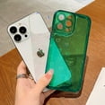 thumbnail image 3 of Compatible for iPhone 14 Pro Max 6.7 Inch Clear Glitter Heart Case, Rainbow Laser Holographic Bling Cute Heart Pattern Case for Women Girls Soft TPU Shockproof Camera Protective - Green, 3 of 11