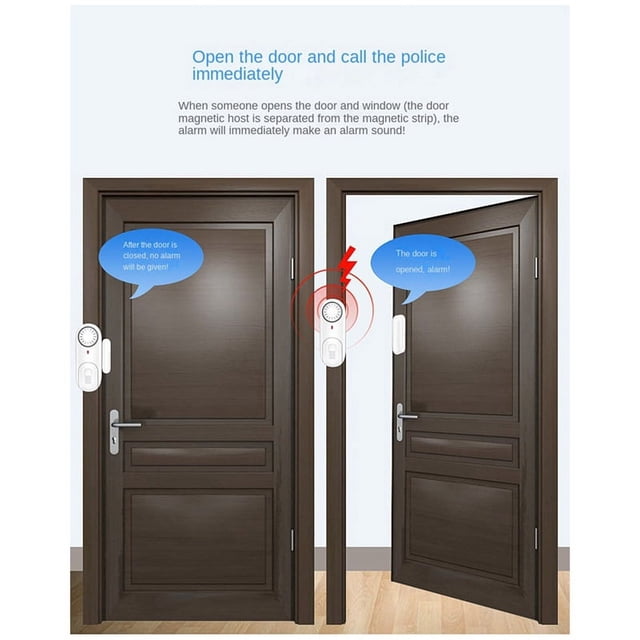 Alarma de puerta abierta ckepdyeh Sensor inteligente de puerta y ventana Detectores de puertas para casas inteligentes Alarmas antirrobo para puertas y ventanas