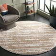 thumbnail image 2 of SAFAVIEH Tahoe Tyson Abstract Shag Area Rug, Ivory/Gold, 6'7" x 6'7" Round, 2 of 10