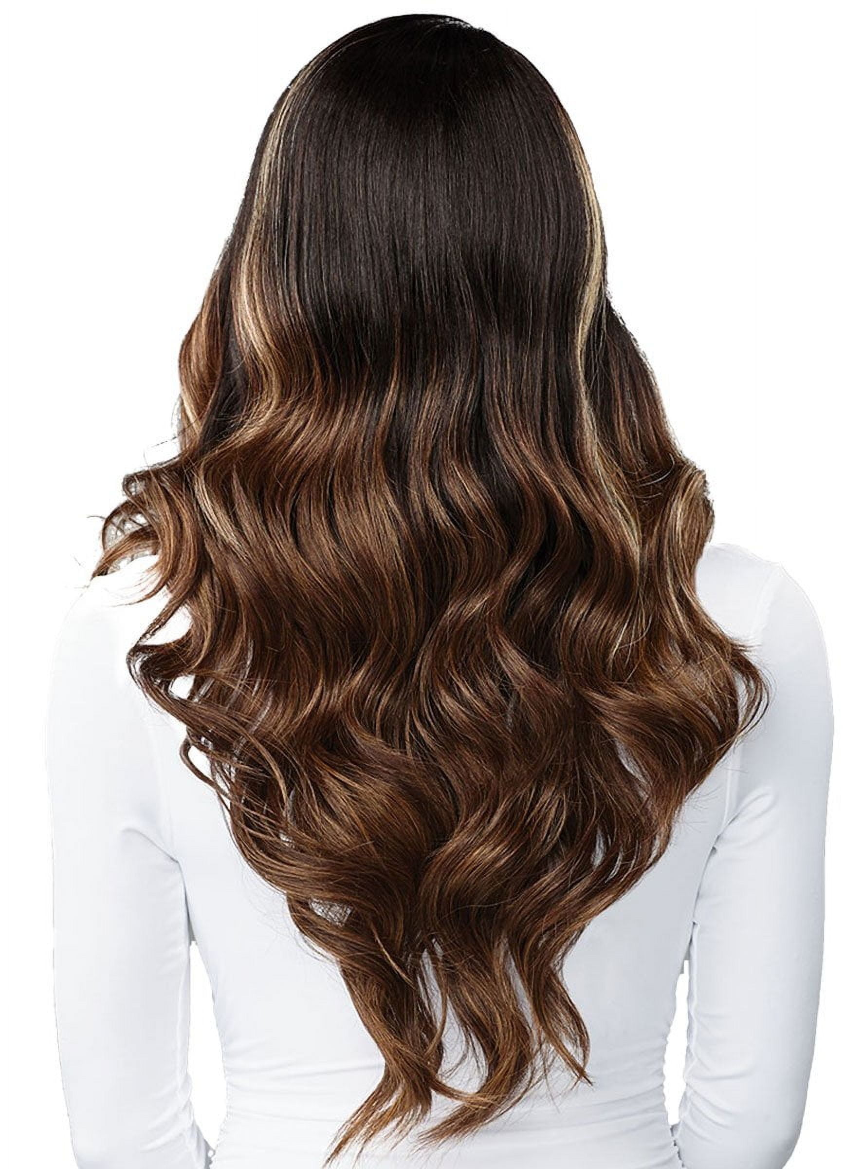 Sensationnel Human Hair Blend HD Lace Front Wig Butta Lace Glam Wave 24" (BALAYAGECARAMEL)