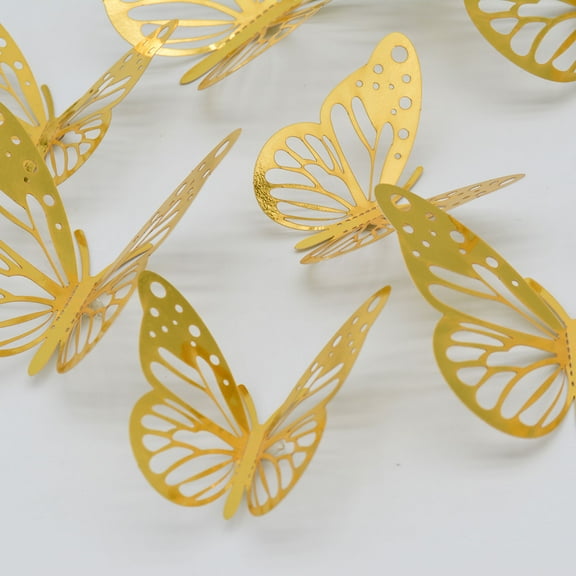 Oxodoi Wall Art,12Pcs 3D Butterfly Wall Decorations,3 Sizes,Party Decorations Birthday Decorations,Wall Decor for Living Room,Home Decor