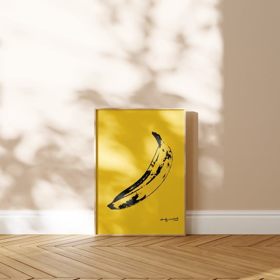 Andy Warhol Print: Banana (Premium Giclée Art Print of Minimalist Pop Art) Modern Wall Art / Yellow Home Decor available, Poster Only
