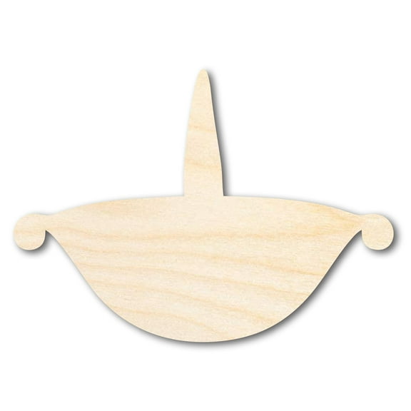 Unfinished Wood Diya Shape | Diwali | Craft Cutout 3" / 1/2"