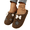 Brown, variant on KEVCHE Star Fuzzy Slippers for Women, Cozy Plush House Shoes with Non-Slip Sole for Indoor and Outdoor Use, Warm Soft Closed Toe Home Footwear, Lightweight Cute Slippers for Bedroom and Daily