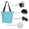 thumbnail image 4 of Pofeuu Duck Swimming Print Women Fashion Shoulder Handbags Top Handle Satchel Bags Tote Shoulder Shopping Bag Stylish Canvas Tote Bag, 4 of 6