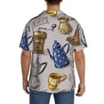 thumbnail image 5 of KLL Vintage Coffee Grinder Print Men's Shirt Short Sleeve Button Down Summer Cuba Beach Shirts- XX-Large, 5 of 7