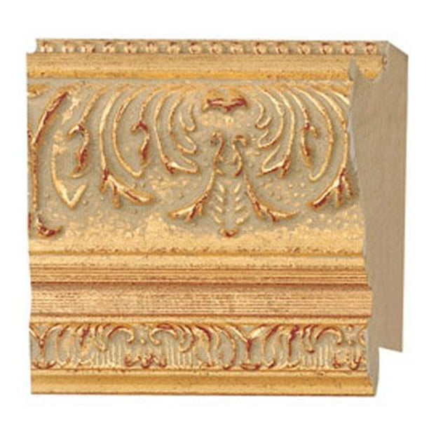 Picture Frame Moulding (Wood) 18Ft Bundle Ornate Gold Finish 2.375