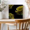 thumbnail image 2 of Framed Canvas Wall Art for Living Room Yellow Rose Wall Decor, Vintage Flower Garden Aesthetic Paintings for Bedroom Office Kitchen Bathroom, Ready to Hang Artwork Wall Pictures 8x8 Inch, 2 of 9