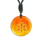 thumbnail image 5 of Collar con colgante redondo, adorno para collar, joyería para uso diario, cumpleaños Naranja, 5 of 9