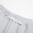 thumbnail image 4 of IWRICH Women's Wide Leg Sweatpants High Waisted Baggy Interior Drawstring Sweatpants Straight Leg Sweat Pants Light Gray L, 4 of 9