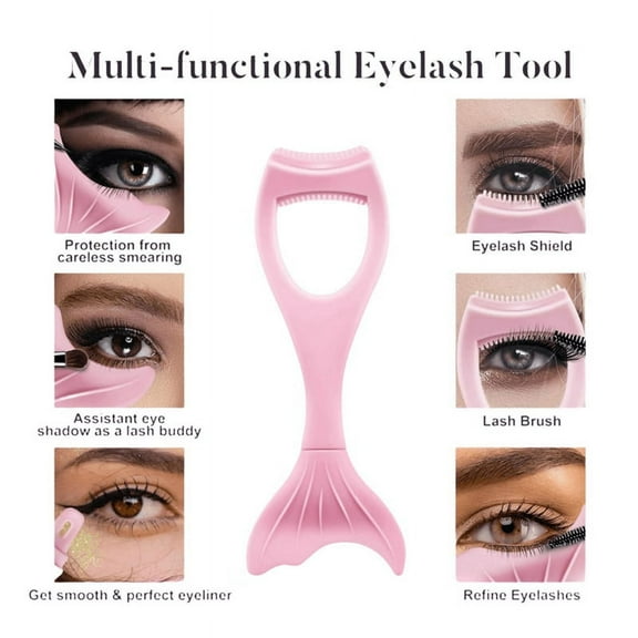 Makeup Lash Tool Silicone Upper and Lower Mascara Applicator Lash Guard Reusable Eye Makeup Tool with Eyeliner