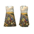 thumbnail image 7 of Pofeuu Vibrant Wildflower Meadow Print Women's Sleeveless Dress, Loose Fit Summer Dress, Casual Tank Dress for Women, 7 of 7