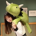 thumbnail image 3 of Peluche de dinosaurio pesado SQEQE, verde, 35 cm, para niños y adultos, 3 of 6