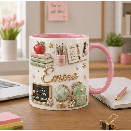Personalized Teacher Mug with Name Back to School Coffee Cup Teacher Appreciation Gift