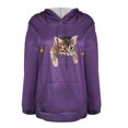 thumbnail image 4 of Mujeres Casual Gato Impreso Pullover Manga Larga Con Capucha Bolsillo Blusa Sudaderas Con Capucha Tops Sudaderas Fridja  hkj5344, 4 of 5