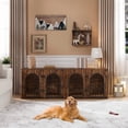 thumbnail image 6 of Hzuaneri 71" Dog Crate Furniture for 2 Dogs, Heavy Duty Wooden Kennel for Medium Large Dogs with Divider, Rustic Brown, 6 of 10