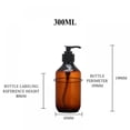 thumbnail image 3 of Plastic Empty Squeeze Liquid Dispensing Bottle with Black Pump, Sample Containers for Body Lotion Shower Gel Lotion Jars - 10.1oz And 16.9oz, 3 of 7