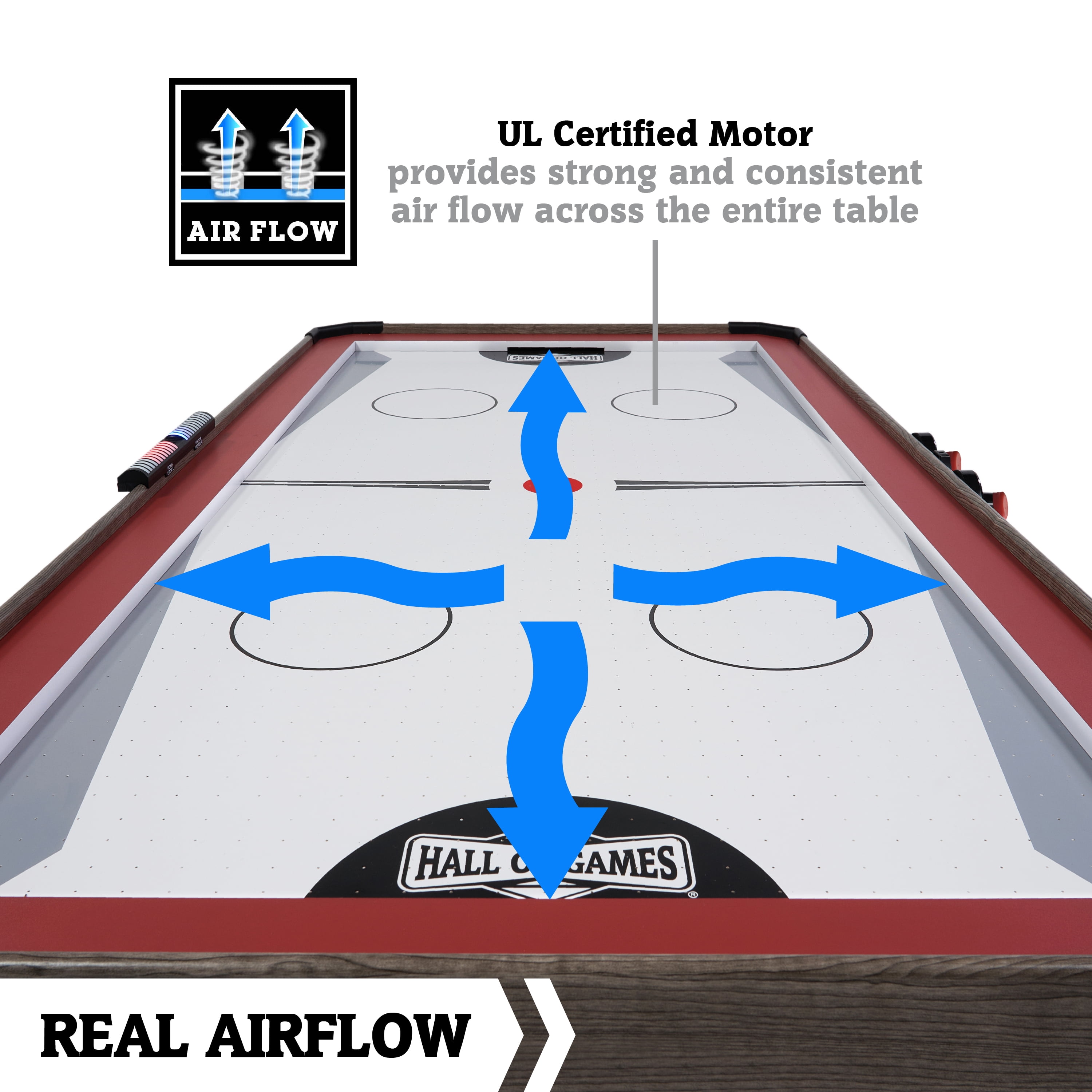 5.5 ft. Arcade Air Hockey Table and Tennis Top 2-in-1 with Accessories,by Hall of Games