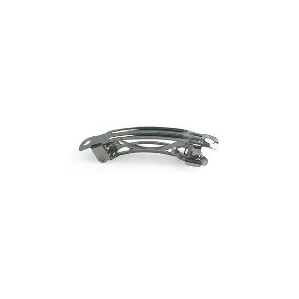 French Style Metal Barrettes Silver Hair Clips Accessory Findings 10 pk 3 Sizes