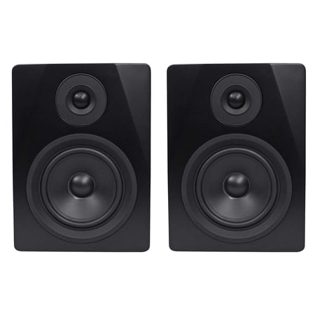 Pair Rockville APM5B 5.25" 250W Powered USB Studio Quality Bookshelf Speakers