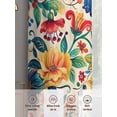 thumbnail image 5 of Vintage Botanical Sheer Curtains 63 Inch Length 2 Panels Set, Spring Floral Summer Vintage Voile Window Treatment Rod Pocket Curtains Sheers Drapes for Bedroom/Living Room/Kitchen 52x"63"x2, 5 of 7