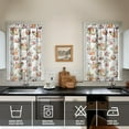 thumbnail image 2 of Fall Kitchen Curtains 39 Inch Short - 32Panel Set, Autumn Harvest Print, Rod Pocket Window Treatment for Thanksgiving, Farmhouse, Cafe, Living Room - Machine Washable, 2 of 4