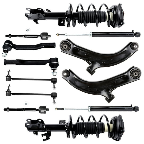 SCITOO Front and Rear Struts Coil Spring Assembly Shocks Control Arm