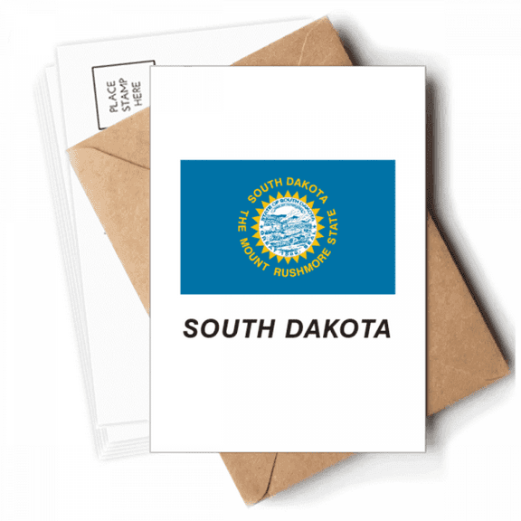 South Dakota Flag Profile Postcards Envelopes Blank Note Cards Mailing