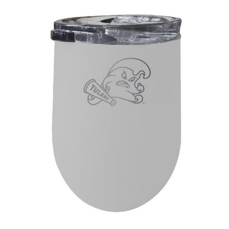 

R & R Imports ITWE-C-TUL20W Tulane University Green Wave 12 oz Insulated Wine Stainless Steel Tumbler White