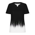 thumbnail image 5 of Women's Plus Size Tops Trendy Summer Outfits Floral Printed Graphic Tee Shirts V Neck Short Sleeve Tunic Blouse (4XL, Black), 5 of 5