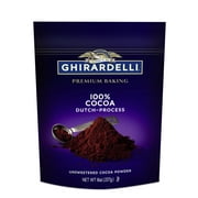 GHIRARDELLI Premium Baking Cocoa 100% Cocoa Dutch Process Unsweetened Cocoa Powder, 8 oz Bag