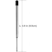Black Ink Refills (6pcs), Replaceable Ballpoint Pen Refills, 1mm Medium Tip