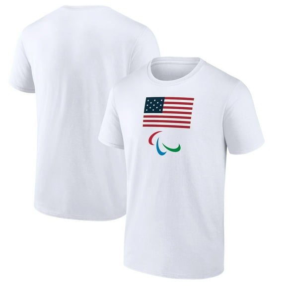 Men's  White Team USA 2024 Paralympics Primary Logo T-Shirt