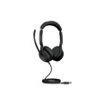 thumbnail image 2 of Jabra Evolve2 50 UC Stereo - Headset - on-ear - wired - active noise canceling - USB-A - black - Zoom Certified, Cisco Webex Certified, Optimized for UC, Optimized for Google Meet, Optimized for Microsoft Teams, Alcatel-Lucent Certified, Avaya Certified, Unify Certified, Amazon Chime Certified, 2 of 3
