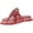 Tory Red, variant on Miller Soft Women's Leather Memory Foam Slide Thong Sandals