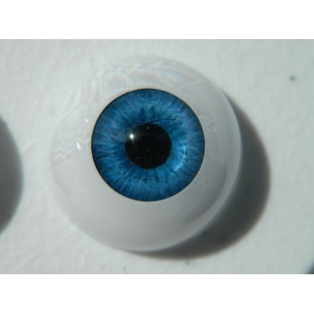 - 26mm Pair of Realistic Life Size Acrylic Half Round Hollow Back Eyes for Halloween PROPS, MASKS, DOLLS or Bears FB011
