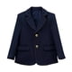 thumbnail image 1 of Odeerbi Chaqueta de Blazer de Chicos y Niñas Con Muesca de Solapa Botón de Metal Blanco Costurado Uniforme Escolar Chaqueta de Traje Formal, 1 of 6