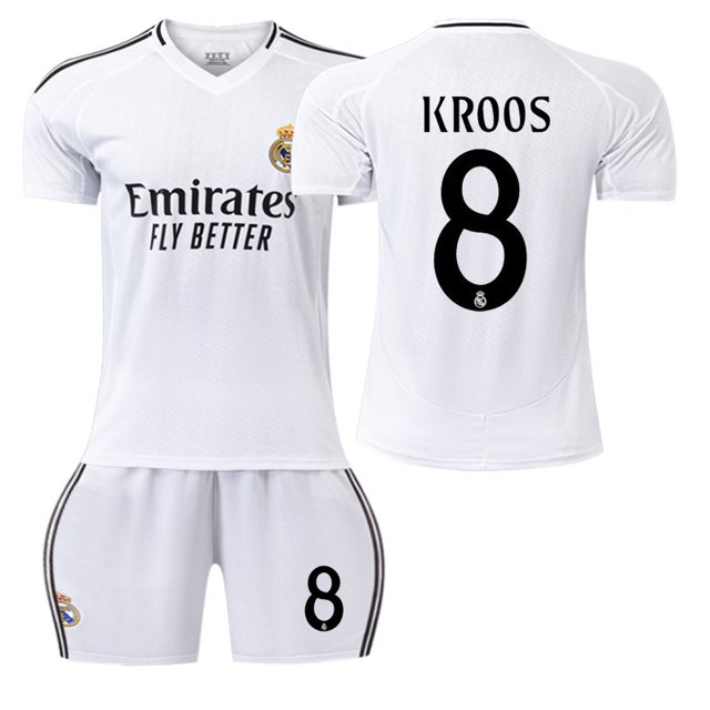 2425 Camiseta del Real Madrid traje de uniforme de fútbol local 8 Cross No. 9 Mbappe camiseta transfronteriza nuevo estilo8va Cruz