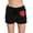 Black - Love Heart, variant on Just Love Womens Plush Pajama Shorts (Black - Love Heart, 1X)