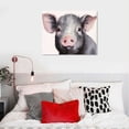 thumbnail image 4 of Cute Pig Baby Animal Watercolor Painting Canvas Wall Art,Multi-Color, 4 of 4