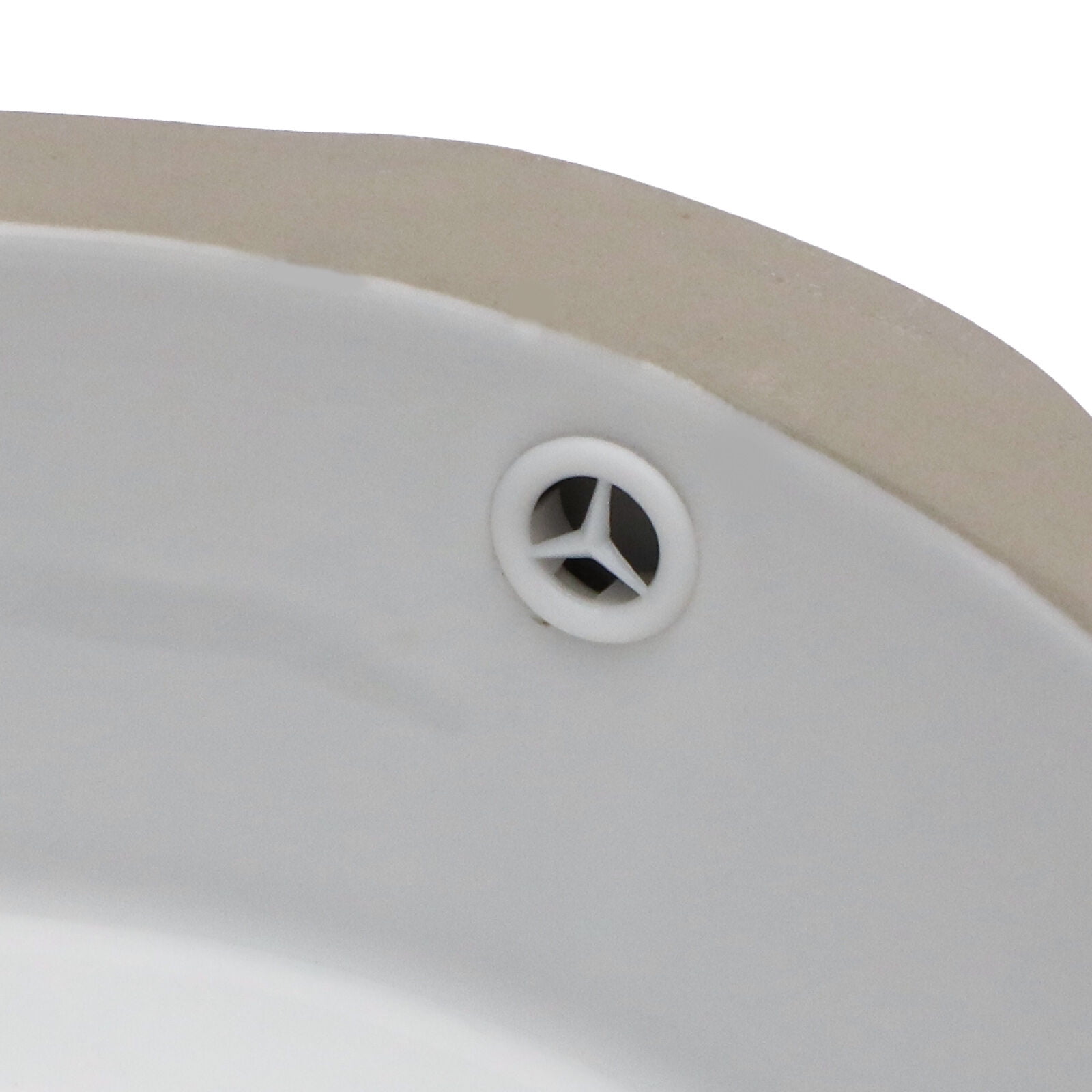 Vanity With Sink, 15.75"x15.75" White Ceramic Round Undermount Bathroom Sink with Overflow, White Bathroom Vanity,Ceramic Single Sink Vanity, Bath & Faucets Bathroom Vanities