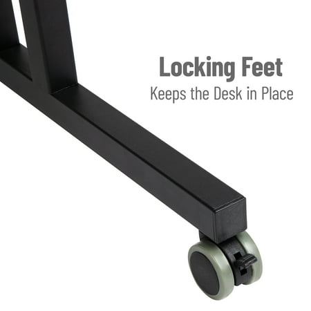 Mind Reader - 2 Tier Sit and Stand Desk XL - Black