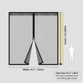 thumbnail image 2 of Magnetic Screen Door Self Closing Mesh Door Curtain 47.2"x86.6" Black, 2 of 9