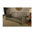 thumbnail image 5 of HomeStock Baroque Brilliance Weathered Finish Futon Frame Set with Mattress - 79"L x 37"D x 33"H - Converts to Standard Full-Size Bed-Color:Black,Size:Weathered Gray, 5 of 6